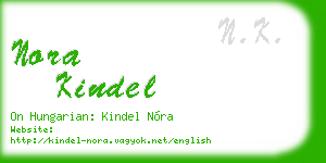 nora kindel business card